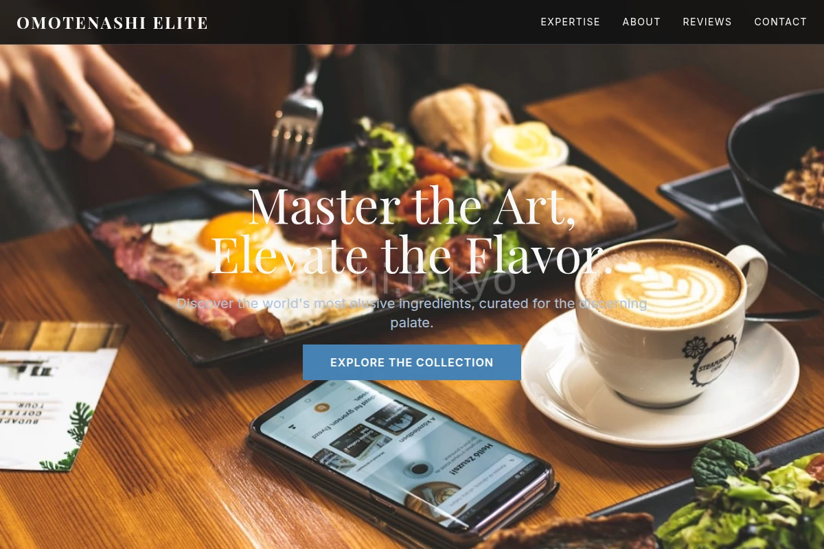 Premium Japanese Food Website Design